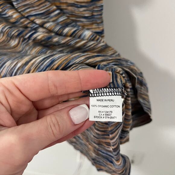 Johnston & Murphy Men's Blue & Yellow Print Short Sleeve Polo Top Size XL - Picture 4 of 5